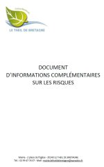 Document d'Informations Complémentaires sur les Risques