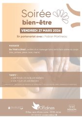 Soirée Bien-être - Massage Vendredi 27 mars 2026