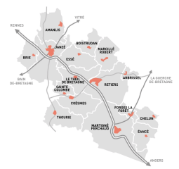 Carte de la Communauté de communes