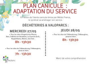 Adaptation service Smictom fortes chaleurs 2026