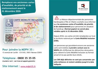 CMI renplace carte invalidité