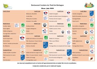 Menu juin 2026