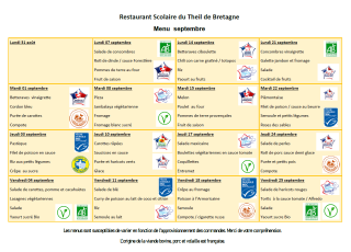 Menu fin juin-début septembre 2026
