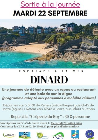 Escapade à la mer Dinard mardi 22 septembre 2026